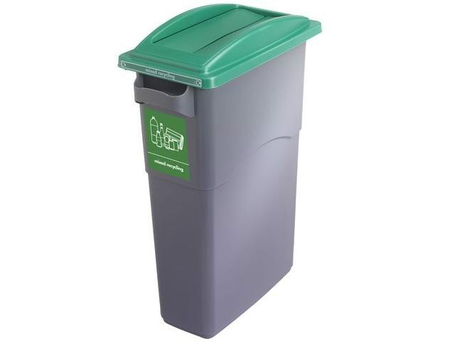 Ecosort Maxi Recycling Bin with Blue Secure Lid 