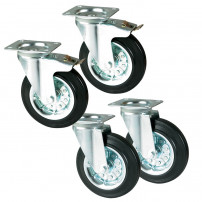 200 mm castors with swivel fork for containers 660, 770, 1100 l